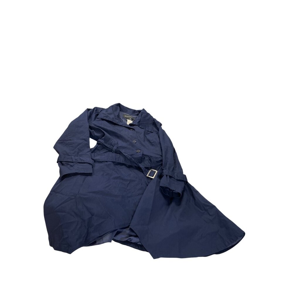 Ashley Stewart Womens Navy Blue trench peacock Coat Size 26 SKU 9250